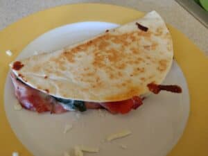 Picture of a finished quesadilla