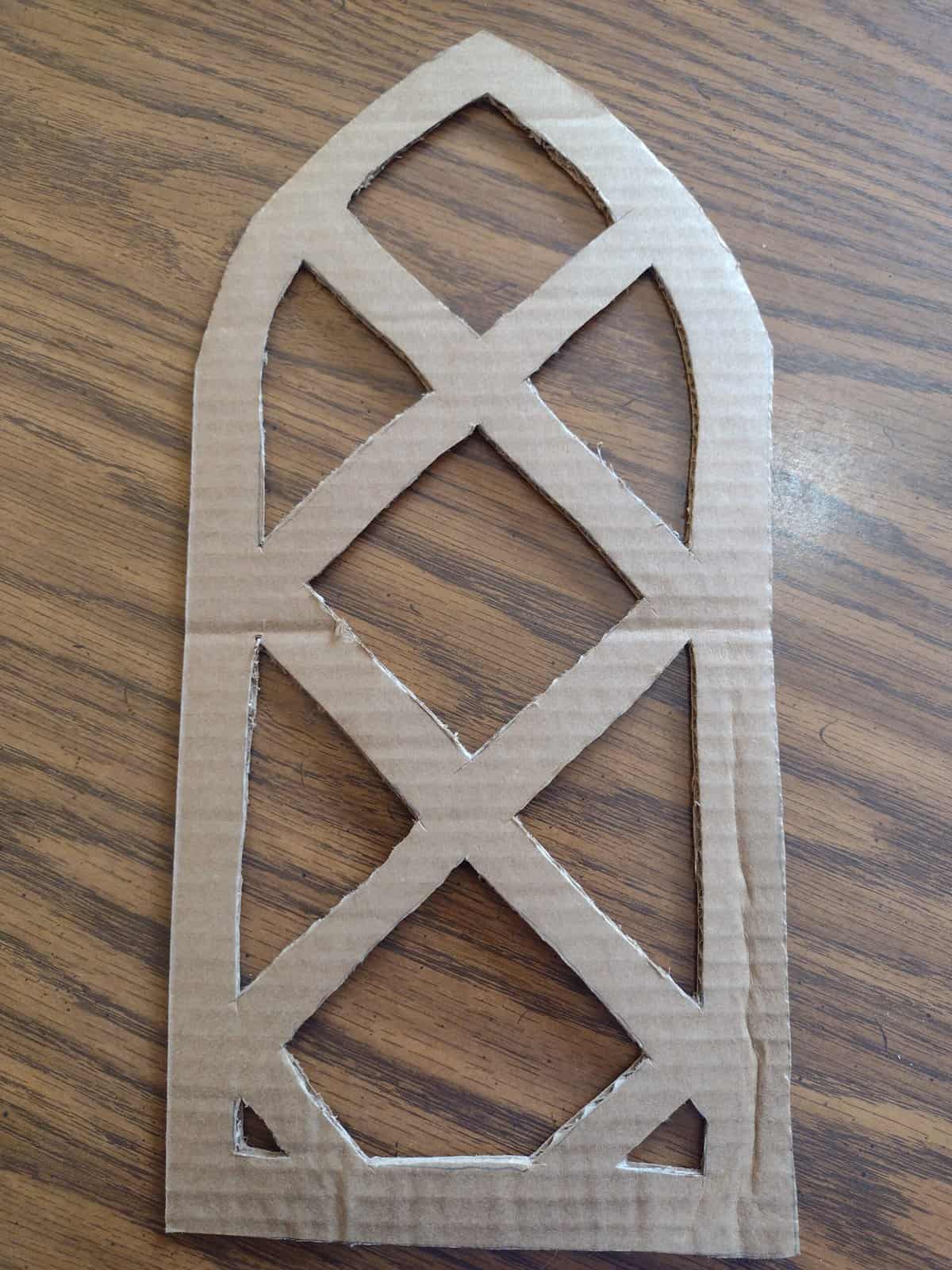 Picture of cardboard stained glass window