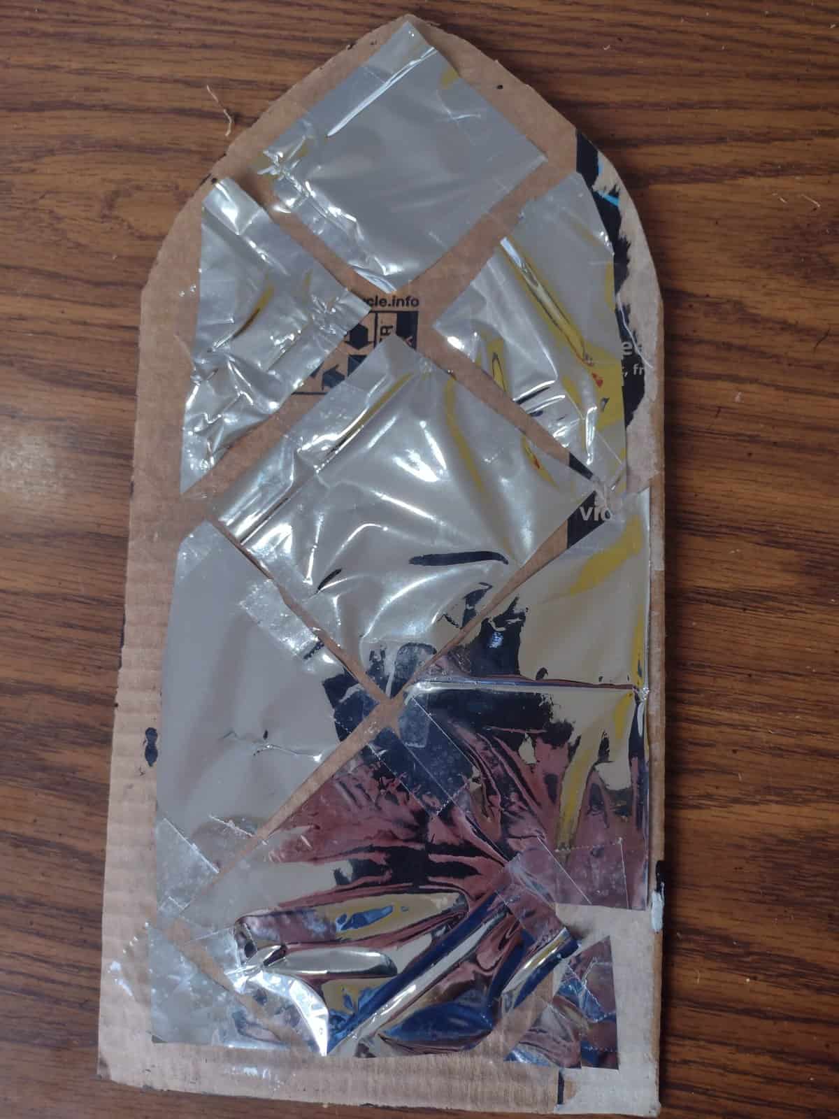 Picture of the back of stained glass window craft